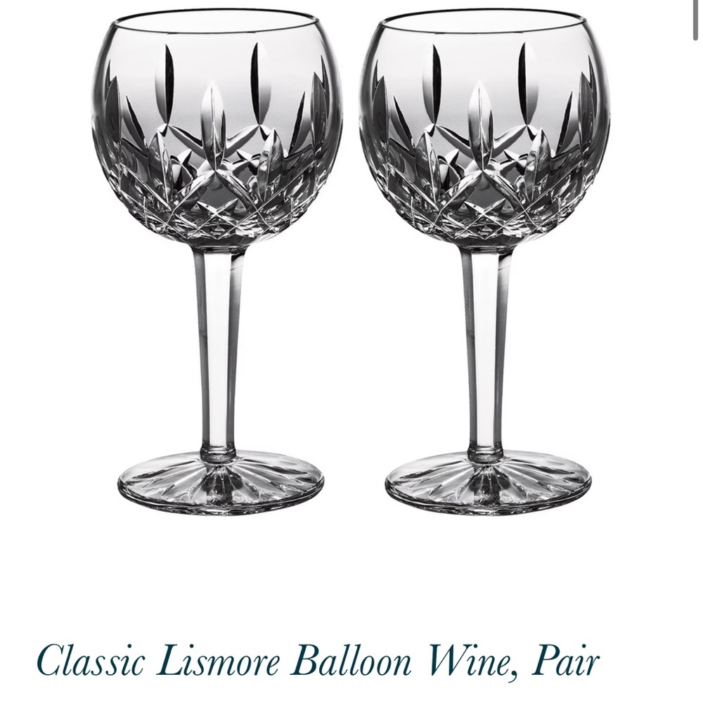Waterford Lismore Balloon Wine Glasses (Set of 2)